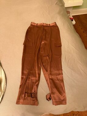 Aritzia Babaton Satin Cargo Trousers